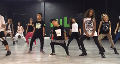 eight year old Uptown Funk cover